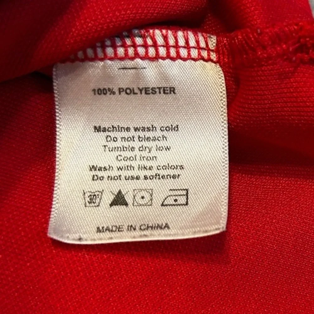 Loudmouth Mens Medium Red Polo Shirt Golf Short Sleeve Pique Solid